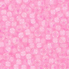 Miyuki rocailles Perlen 8/0 - Pink lined crystal 8-207